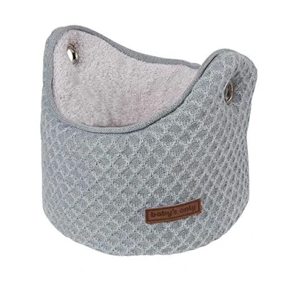 Afbeelding van Baby&#039;s Only Gebreide commodemandje Opbergmandje Commode organizer Babykamer accessoires Sun Grijs/Zilvergrijs