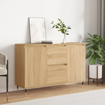 Afbeelding van Dressoir 104x35x70 cm bewerkt hout sonoma eikenkleurig