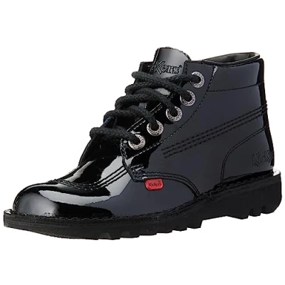 Afbeelding van Kickers Hi C, klassieke dameslaarzen, Zwart Patent