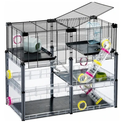 Afbeelding van Ferplast Multipla Hamster Crystal Dierenverblijf 72.5x37.5x62 cm Zwart