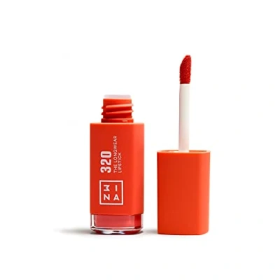 Afbeelding van 3ina THE Longwear Lipstick Vloeibare lippenstift, Maat: 6 ml, 320 dark coral