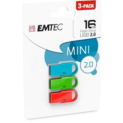 Afbeelding van Emtec USB 2.0 D250 Mini Pack 3 16 GB