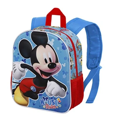 Afbeelding van 3D Mickey Mouse Schoolrugzak Blauw/Rood Kinderrugzak 26 x 11 31 cm 8,5L