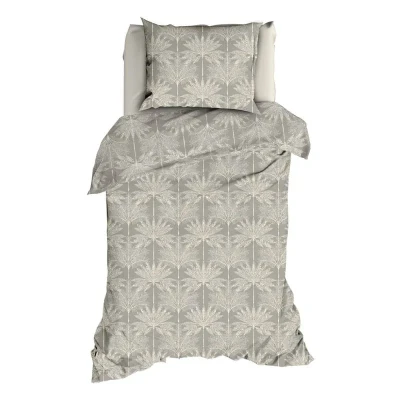 Afbeelding van Satin d&#039;Or Palmyra Dekbedovertrek Eenpersoons 140x200/220 cm Khaki
