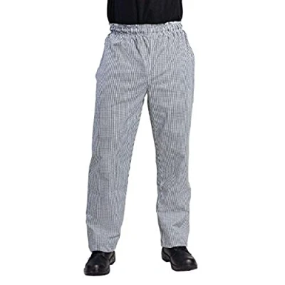 Afbeelding van Whites Vegas unisex koksbroek zwart wit geruit S