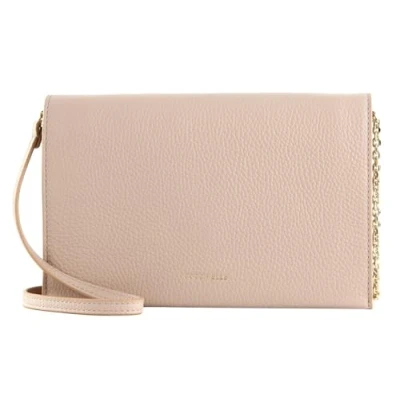 Afbeelding van COCCINELLE Leren Koppeling Schoudertas Dandy Mini Bag Rosette Beige