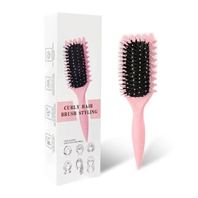 Image de Curl Defining Brush Define Styling Brosse à cheveux pour peigner et façonner les boucles homme femme réduire la traction, poils en nylon, amélioration des boucles, unisexe