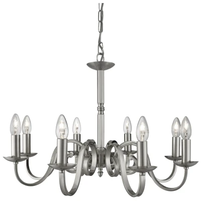 Afbeelding van Searchlight RICHMOND Hanglamp 8 Lichts Oudzilver