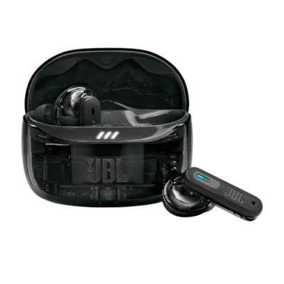 Image de JBL TUNE Beam 2 Ghost Edition écouteurs sans fil avec micro intra auriculaire Bluetooth Suppresseur de bruit actif noir fantôme