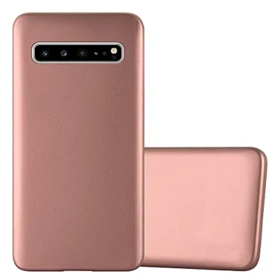 Afbeelding van Cadorabo Hoesje geschikt voor Samsung Galaxy S10 5G in METALLIC ROSE GOUD Beschermhoes gemaakt van flexibel TPU silicone Case Cover