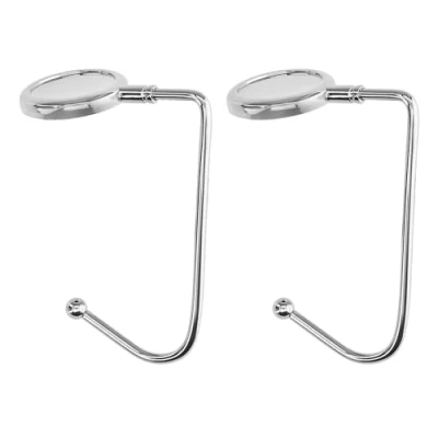 Afbeelding van kwmobile Tassenhaken voor tafel Set van 2 draagbare tashangers Tassenhangers of kast In zilver