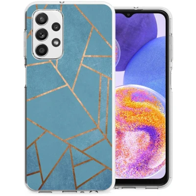 Afbeelding van iMoshion hoesje Geschikt voor Samsung Galaxy A23 (5G) Siliconen Design Blauw / Blue Graphic
