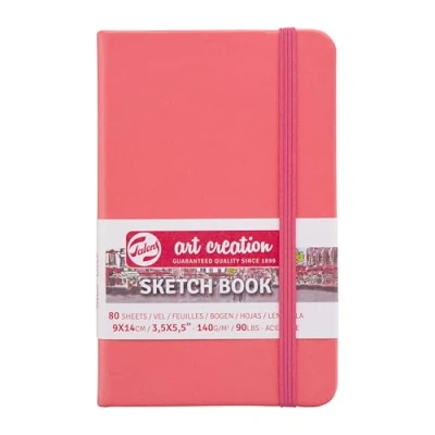 Afbeelding van Schetsboek 9x14 cm 140g coral red