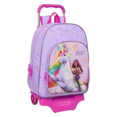 Afbeelding van Unicorn ACADEMY Grand sac à dos scolaire avec chariot, enfant, adaptable au idéal pour les enfants d&#039;âge scolaire, confortable et polyvalent, qualité résistance, 33 x 15 42