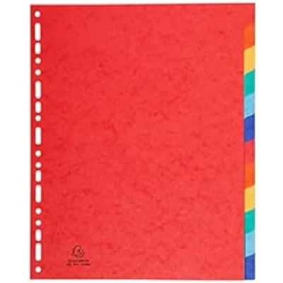 Image de Intercalaires A4+ 12 positions Carte lustrée 400g Exacompta