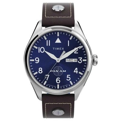 Afbeelding van Timex Pan Am TWG030100 Horloge Leer Bruin Ø 42 mm