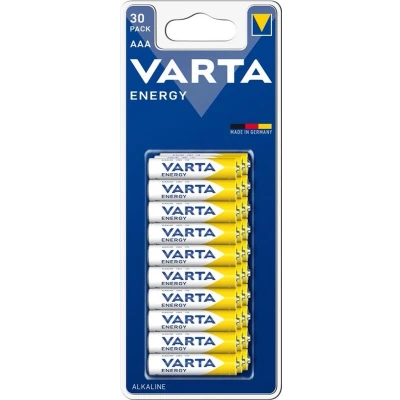 Afbeelding van Varta Energy Alkaline Batterij, Micro, AAA, LR03, 1.5V Pak van 30