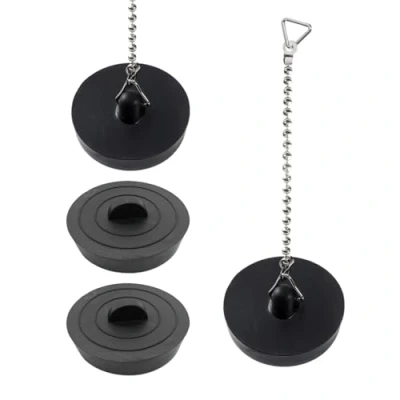 Afbeelding van TYFGRT Set van 3 afvoerstoppers voor wastafel, badkuip, rubberen wastafelstoppen, accessoires keuken en badkamer