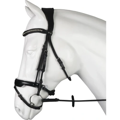 Afbeelding van Horka Hoofdstel Favorit Zwart/wit Pony