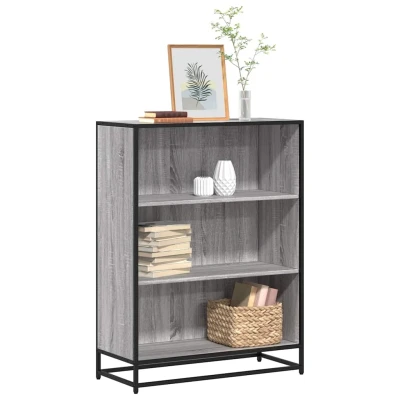 Afbeelding van vidaXL Boekenkast 80,5x35x107,5cm bewerkt hout grijs sonoma eikenkleur