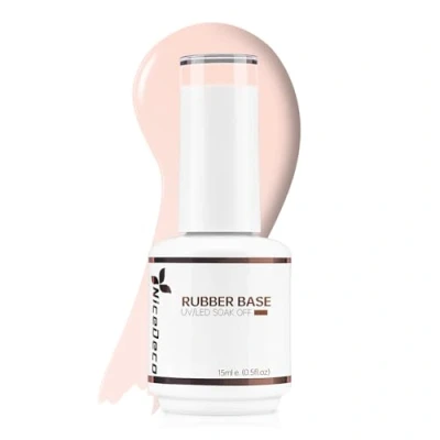 Image de Nicedeco Rubber Base Gel 15ml Vernis à ongles Semi Permanent UV LED Nude Nail Polish, Réparation et Renforcement des 21