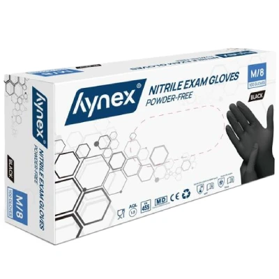 Afbeelding van Handschoen Hynex M nitril 100 stuks zwart
