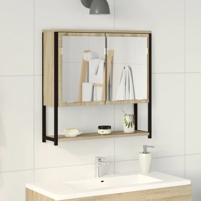 Afbeelding van vidaXL Badkamerspiegelkast Sonoma Eiken 60x16x60 cm Gelaagd Hout