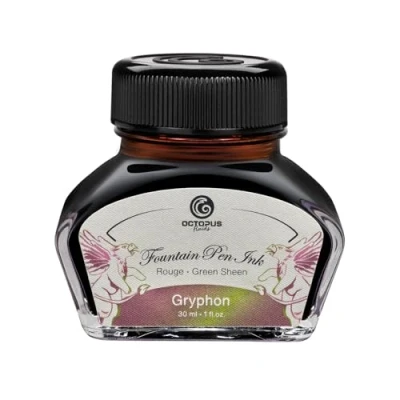 Afbeelding van Octopus Fluids Gryphon Sheen Ink Vulpen, glas, 30 ml, bruin
