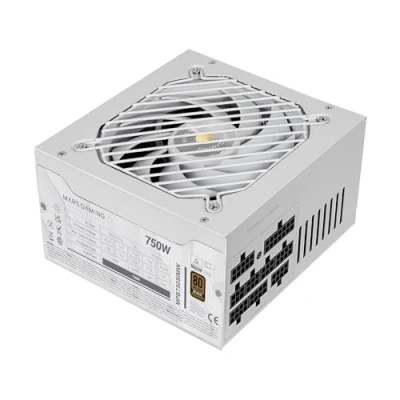 Afbeelding van MARS GAMING MPB750SIM, voeding ATX, 750 W, volledig modulair, 80 Plus Brons 230 V EU, 90% efficiëntie, SI Extreme Silence ventilator 140 mm, AI2 RPM technologieën, DC en SMD, wit