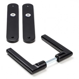 Afbeelding van Deurklink met blindschild Impresso Redhill (Aluminium, Zwart)