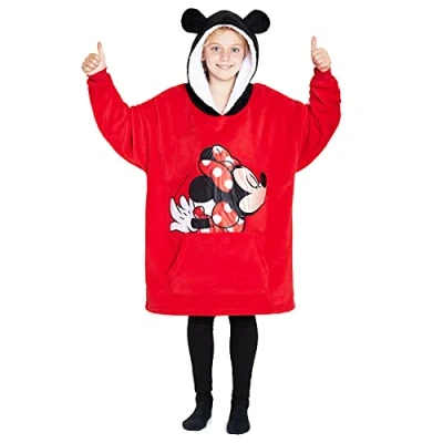 Afbeelding van Disney Kinderhoodie oversized geruite sweater voor kind of tiener Stitch Mickey Minnie, Rood