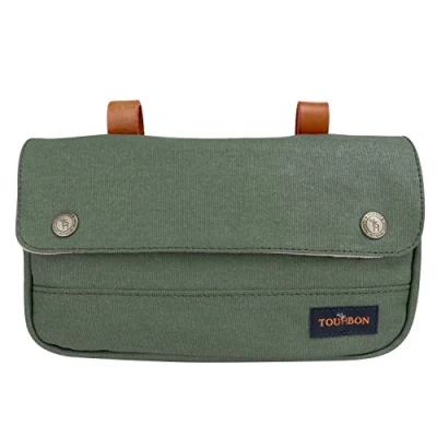 Afbeelding van Tourbon Waterdichte Canvas Fietstassen Fiets Pouch Stuurtas Groen