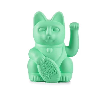 Afbeelding van Lucky Cat mint groen voor gezondheid en vertrouwen