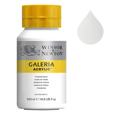 Image de Winsor &amp; Newton Galeria peinture acrylique (500 ml) 644 blanc de titane