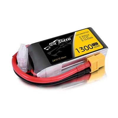 Afbeelding van Tattu Lipo 3S accu 11,1 V 1300 mAh 75C XT60 voor FPV UAV RC vliegtuig, auto, Evader BX, quadcopter, helikopter, vrachtwagen, boot