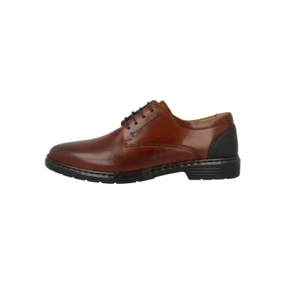 Afbeelding van Josef Seibel Alastair Veterschoenen cognaccombi, Heren, Maat: 48, Cognac combi Leer
