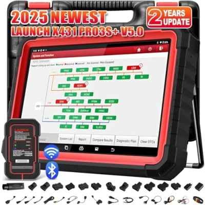 Afbeelding van LAUNCH X431 PRO3S OBD2 diagnostische autodiagnosekoffer, 31+ OE niveau resetservice, compleet systeem, ECU codering, AutoAuth FCA SGW diagnose