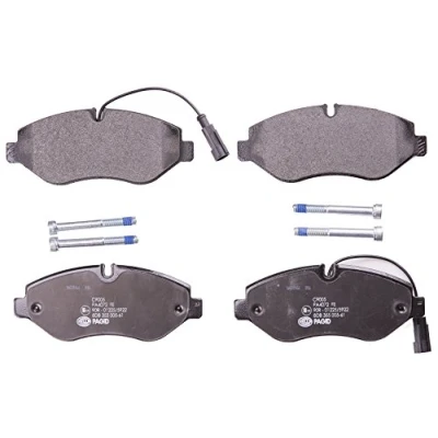 Afbeelding van HELLA 8DB 355 005 611 Remblokkenset Met slijtage waarschuwingscontact remzadelschroef NISSAN: Cabstar, NT400 Cabstar