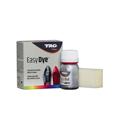 Afbeelding van TRG The One Kleuring voor leren schoenen en accessoires van leer, canvas kunstleer met sponsapplicator Easy Dye #403 glanzend zilver, 25 ml, Zilver 403