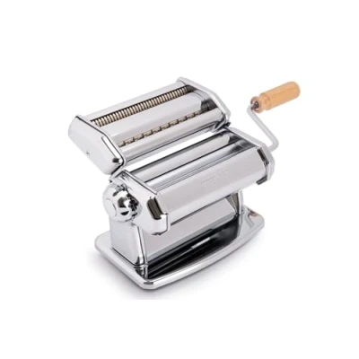 Afbeelding van Imperia IPASTA Line Classic pastamachine 100% Made in Italy. Verse van staal. Handmatige lamineermachine met zwengel. Creëert een blad voor lasagne, Tagliolini, Fettuccine
