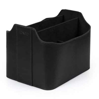 Afbeelding van Londo Organizer voor afstandsbediening van leer met tabletsleuf (zwart) één maat
