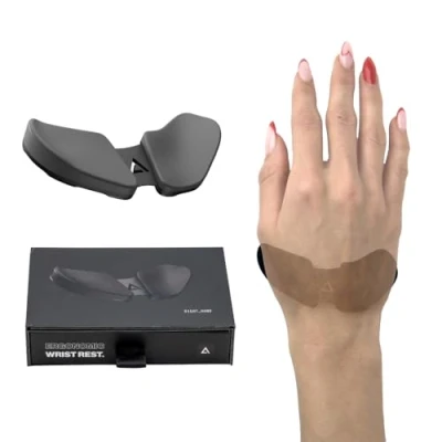 Afbeelding van DELTAHUB Carpio 2.0 Ergonomische rechtshandige polssteun voor muis, carpale tunnelondersteuning, pijnverlichting, anti vermoeidheid, gemakkelijk glijden, elegant, desktop, computer