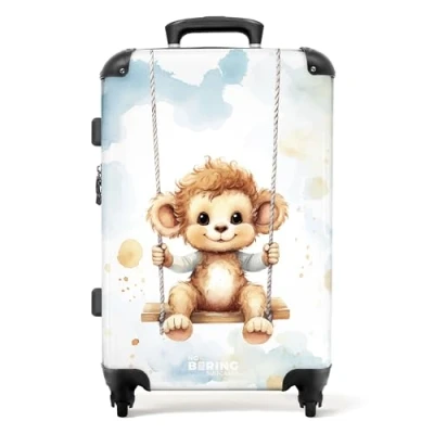Afbeelding van NoBoringSuitcases.com® Baby koffer aap Trolley groot 20 kg bagage