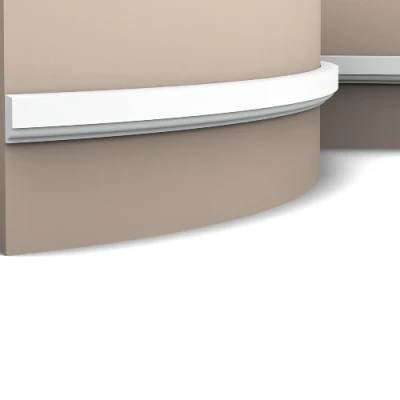 Afbeelding van Orac P9050F wandlijst 200x2.5x1.3 cm voor het flexibel wegwerken van kabels op wanden en plafonds
