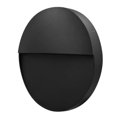 Afbeelding van Yphix Led Wandlamp Belvik Zwart Rond 3w 3000k Ip54 LEDdirect.nl