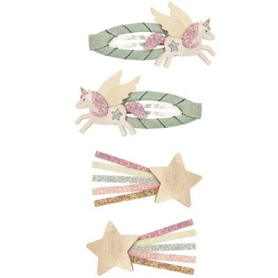 Afbeelding van Mimi &amp; lula haarspeldjes unicorn bright multi 4st
