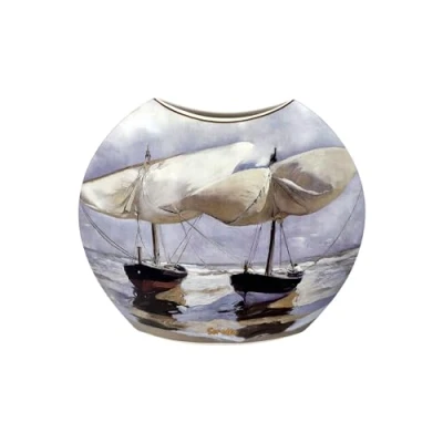 Afbeelding van Goebel Joaquin Sorolla Vaas Boten / strandwandeling 24 Porselein 24cm