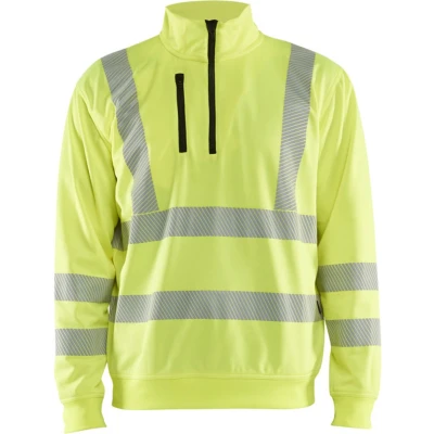 Afbeelding van Blaklader High Vis Sweatshirt halve rits 3564 2538 Geel S