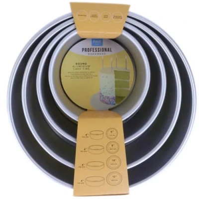 Afbeelding van PME Extra Diepe Ronde Bakvormen Set/4 15cm 20cm 25cm 30cm