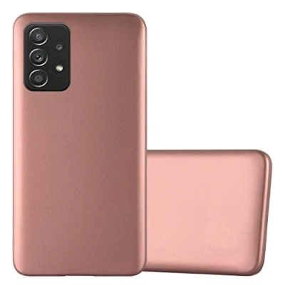 Afbeelding van Cadorabo Hoesje geschikt voor Samsung Galaxy A52 (4G / 5G) A52s in METALLIC ROSE GOUD Beschermhoes gemaakt van flexibel TPU silicone Case Cover